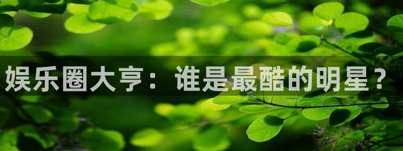 首页华润娱乐：娱乐圈大亨：谁是最酷的明星？